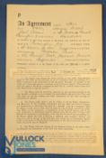 1964/65 Malcolm Beard Player Contract signed for Birmingham City, printed and completed by hand,