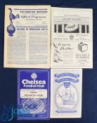1957/58 Manchester Utd away Div. 1 match programmes v Portsmouth, Chelsea, Spurs, Luton Town;