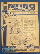 1938/39 Cheslea v Arsenal football programme 15 Oct, heavy fold, creases marks, generally G overall