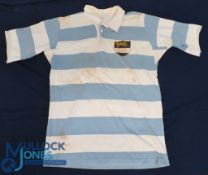 1990s Argentina Match worn Rugby Jersey: Classic sky and white hoops for the Punas, UAR crest, some
