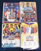 Topps Match Attax Football Cards: 4 part filled albums of Europa League, Champions League, Europa
