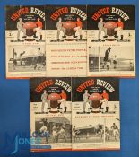 1950/51 Manchester Utd home match programmes Portsmouth, Burnley, Oldham Athletic (FAC), Bolton