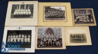 1900-1961 Vintage Mounted Rugby Team Photographs (6): Trimmed mount, Warwick School 1906-7;