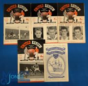 Selection of Manchester Utd home programmes 1955/56 Wolves (Wilf McGuinness debut), Manchester