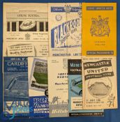 1956/57 Manchester Utd away league match programmes Manchester City, Newcastle Utd, Sheffield