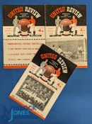 1953/54 Manchester Utd home league match programmes Burnley (3 October), Manchester City (16