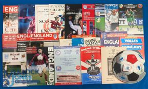 Selection of representative match programmes 1964 England v Germany (schools), 1971 England v N