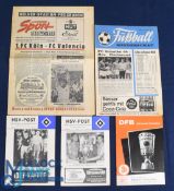 Selection of Germany match programmes 1960/61 Hamburg SV v Burnley (European Cup), 1962/63 Hamburg