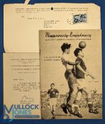 1956 Hungary v Poland international friendly match programme 15 July 1956 at the Nepstadium,