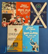 1959-89 Various Test Rugby Programmes (5): France v England 1989 & v Wales 1987 & 89; England v
