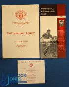1987 Reunion Dinner at the Executive Suite, Old Trafford 6 March 1987 menu and list of events etc,