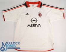 AC Milan 2003 away football shirt Adidas, Meriva, in white, short sleeve, size L