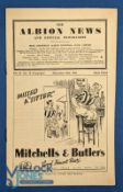1952/53 WBA v Manchester Utd, Div. 1 match programme 29 November 1952; fair/good. (1)