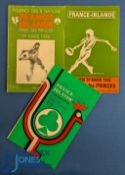 1978, 80 & 82 France v Ireland Rugby Programmes (3): Full detailed issues from Paris. G/VG