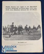 1949 NZ All Blacks Rugby Tour to S Africa/Rhodesia: 12 pp c.A4 booklet, pics & captions