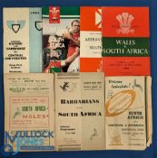 1951-94 S African Connection Rugby Programmes (7): 1951-2: v Wales, Barbarians & (a tad tatty),