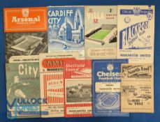 1954/55 Manchester Utd away match programmes Chelsea (champions), Sheffield Utd, Preston NE (