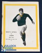 1968 British & I Lions Rugby Programme v S Africa, 3rd Test: v the Springboks at Newlands, Cape