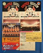 1984/85 UEFA Cup match programmes Manchester Utd v Dundee Utd and match ticket, Dundee Utd v