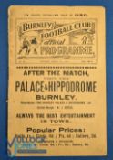 Pre-WW1; 1914 English League v Scottish League at Turf Moor, Burnley, 21 March 1914 match programme;
