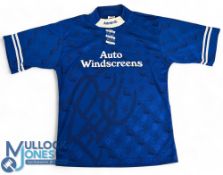 Birmingham City 1995-1996 home football shirt Admiral, with Auto Windscreens sponsor, Vicar neck,