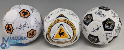 Three Wolverhampton Wanders Signed Footballs: a 2000-2001 with signatures of Matt Murray, Ryan