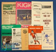 1975/76 Manchester Utd away match friendly programmes Plymouth Argyle (tear), Celtic (