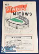 1958/59 Feyenoord v Manchester Utd friendly challenge match Stadion Nieuws match programme 28