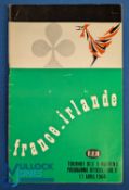 1964 France v Ireland Rugby Programme: Increasingly familiar colourful covers - French design