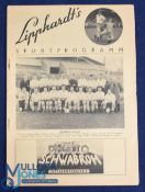 1952/53 Tour match programme in Germany; Altona 93 v Sheffield Utd 9 May 1953 Lipphardt's Sport