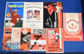 Manchester Utd player testimonial programmes, 1975 v 1968 European Cup winners (Pat Crerand), 1993 v