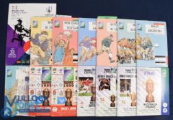 1991-2019 RWC Rugby Programmes etc (17): 1991: Wales v W Samoa (w/tkt), Argentina and Australia; W