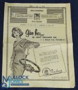 1960 Eastern Province v NZ All Blacks Rugby Programme: The 8pp green newspaper-style edition from