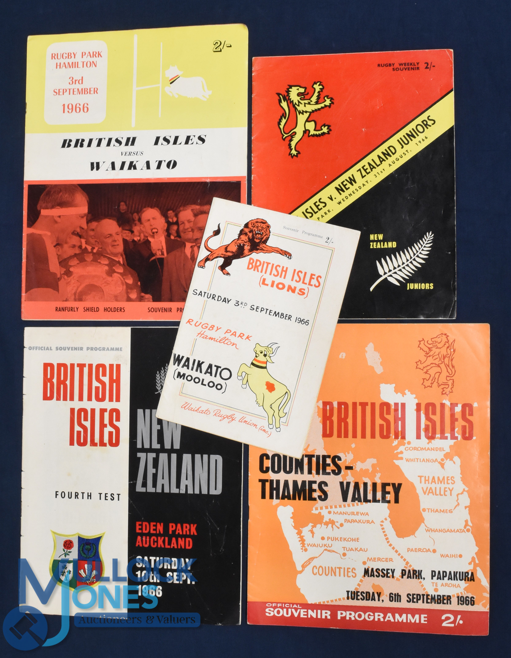 1966 British & I Lions in NZ Rugby Programmes (5): v NZ 4th test, NZ Juniors, Waikato (2