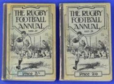 1936-7 and 1937-8 Rugby Football Annuals (2): Mid-30s pair from this long-running series of fact-