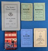 Selection of Scottish handbooks to include 1951/52 Rangers handbook (small issue, 36 pages), 1952/53