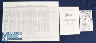 1958 International Youth Tournament in Luxembourg 20 page tournament programme plus full schedule of