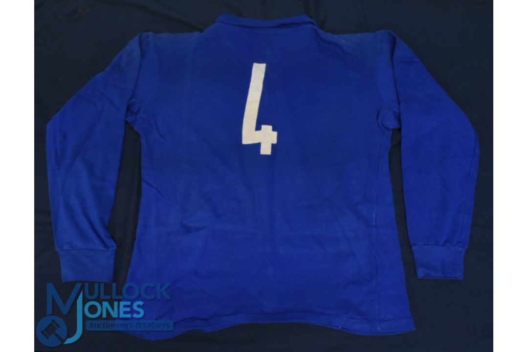 1979 Francis Haget's Match worn France Rugby Jersey: The great lock's large, deep blue jersey, - Image 2 of 2