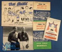 Birmingham City Football Items (5) features a 1956 Players Autographed Souvenir Handbook signed by