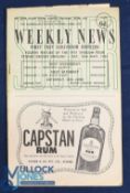 1951 Australia v England Weekly News match programme 26 May 1951 at the Sydney cricket ground; has