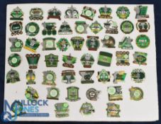52x Danbury Mint Celtic Enamel Football Pin badges, a good collection (52)