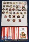 38x Liverpool Football Danbury Mint Victory Metal Enamel Pin Badges, with 38 victory cards