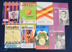 Selection of Spain football programmes 1956/57 Barcelona v CD Condal, 1958/59 Celta de Vigo v RCD