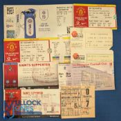 7x Manchester United v Southampton football match tickets - homes and aways, condition mixed A/G