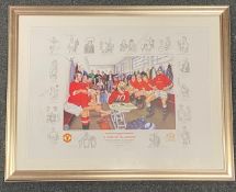 Manchester United - A Team for All Seasons - Beckett Studio. Multi signed print to commemorate the