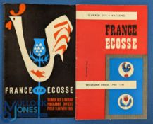 1963 & 1965 France v Scotland Rugby Programmes (2): Lovely pair of Colombes editions for the