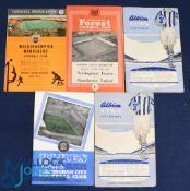 1957/58 Manchester Utd away Div. 1 match programmes v Wolves, Nottingham Forest, WBA, Birmingham