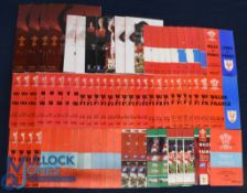 1931-2012 Wales v France & v Italy Rugby Programmes (c.75): 1931 missing covers, mixed conditions,
