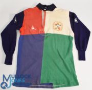 1982 Rare World XV Rugby Jersey v SA: Wales & Lions' lock Allan Martin's no.18 sub's match worn