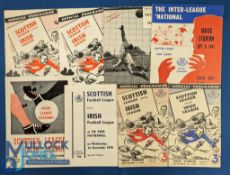 Representative match programmes Scottish League v Irish League 1951, 1953, 1955, 1957, 1959, 1965,